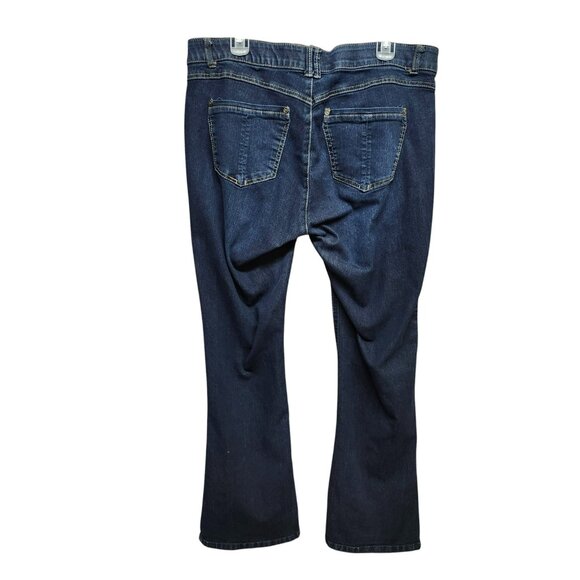 Democracy "Ab"solution Women 16W Indigo Itty Bitty Bootcut Jean Dark Wash Denim - Picture 3 of 16